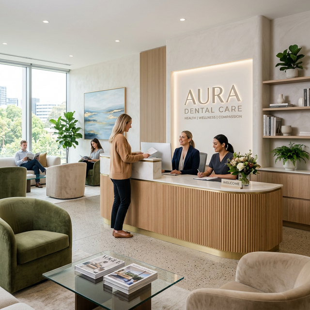 Premium dental clinic reception